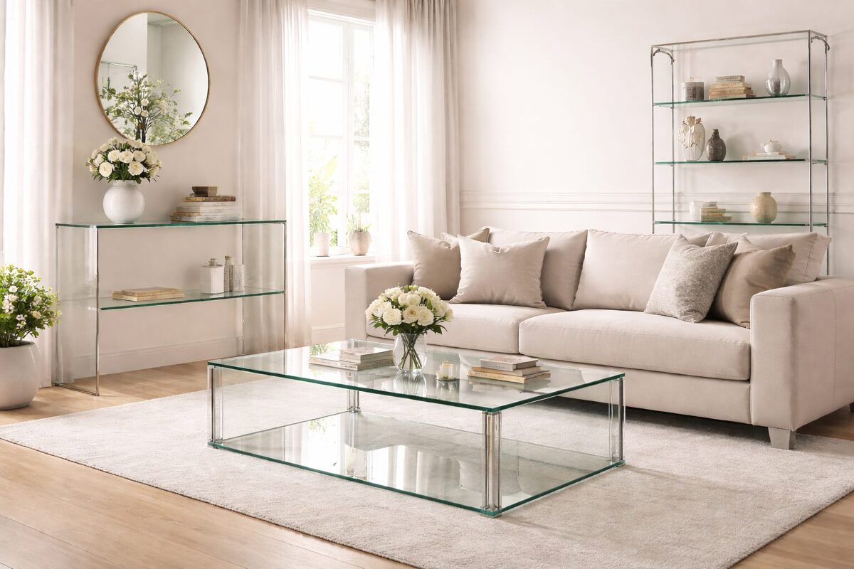 Скляні меблі на замовлення — столи, полиці та дизайнерські елементи зі скла. Скляні меблі Івано-Франківськ